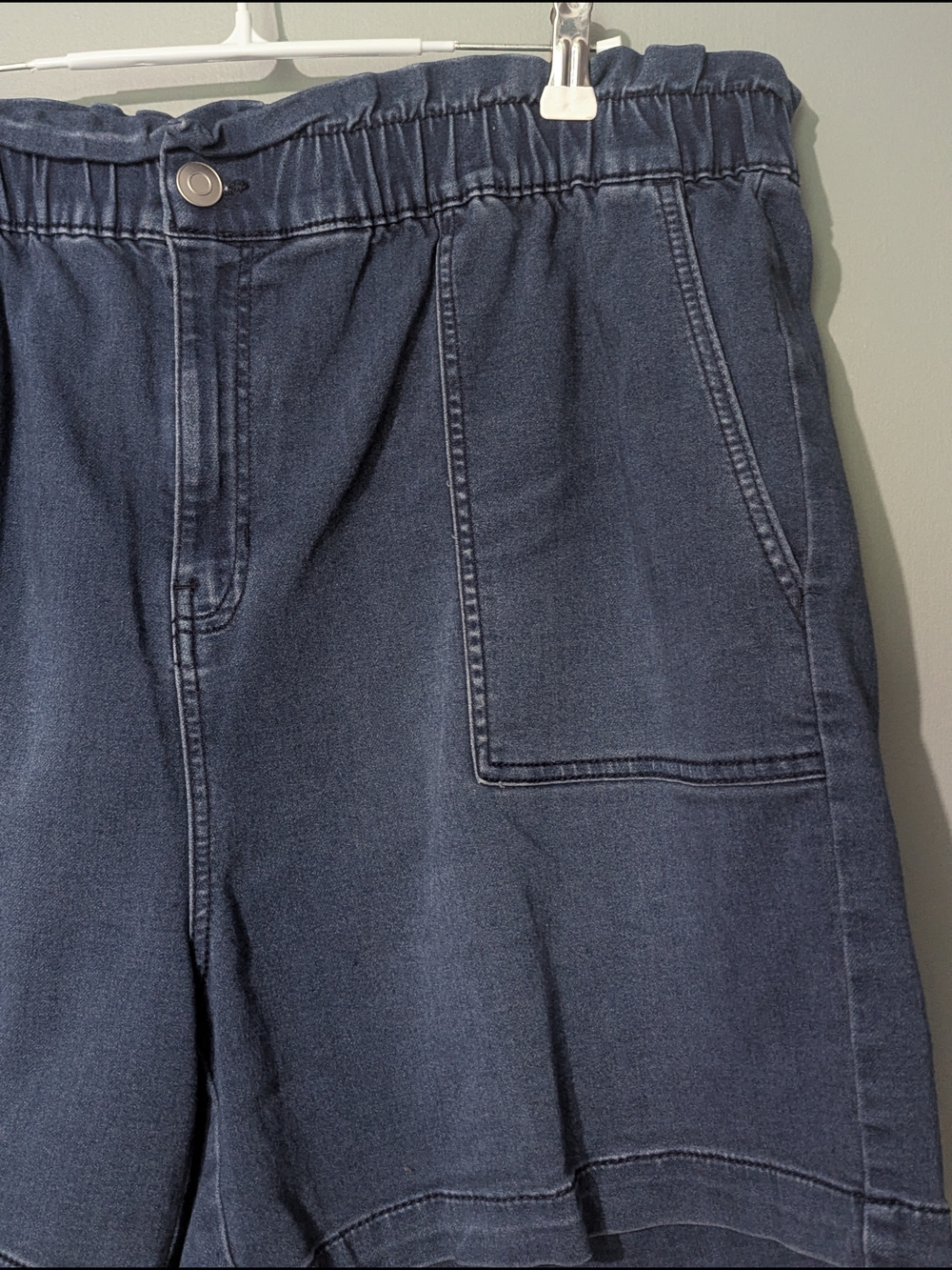 Penningtons DC Jeans Women's Casual Elastic-Waist Denim Shorts Utility Chic - Picture 3 of 13